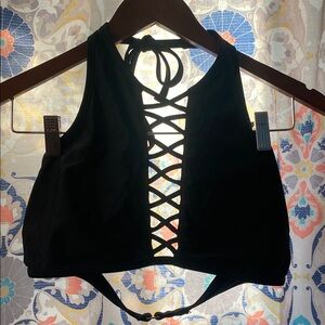 Hollister Black Crisscross Bikini Top